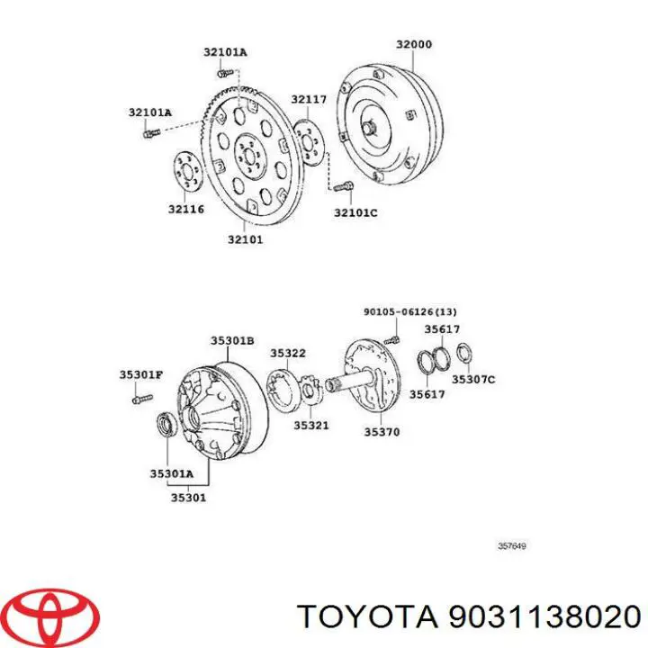 Сальник масляного насоса АКПП на Toyota Corolla 