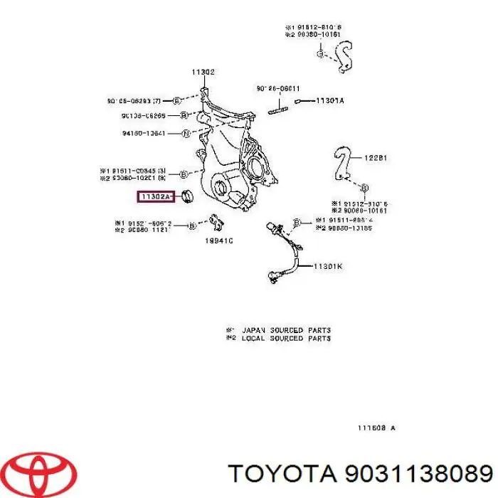 Vedação dianteira de cambota de motor Toyota 9031138089 preço, a partir de 7,78 USD