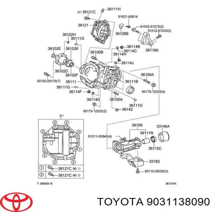 Купить 9031138090 Toyota Сальник раздаточной коробки задний выходной