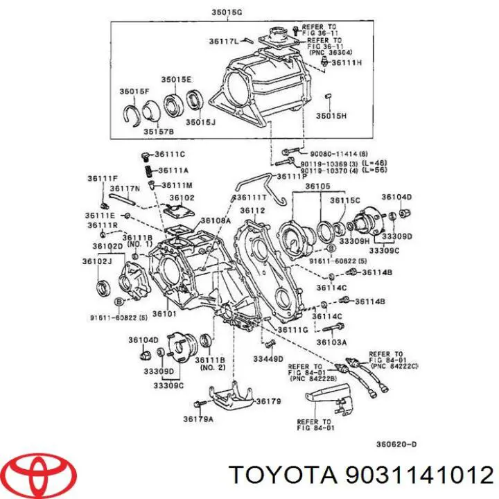 Bucim de saída dianteira da caixa de transferência Toyota 9031141012 preço, a partir de 11,17 USD