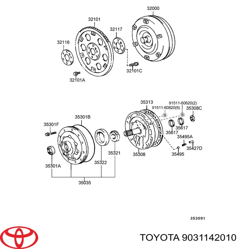 9031142010 Toyota Сальник масляного насоса