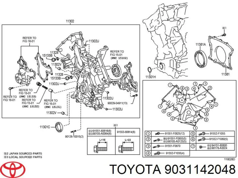 Vedação dianteira de cambota de motor para Toyota Fj Cruiser 