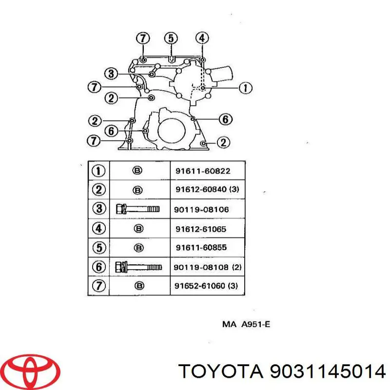 9031145014 Toyota 