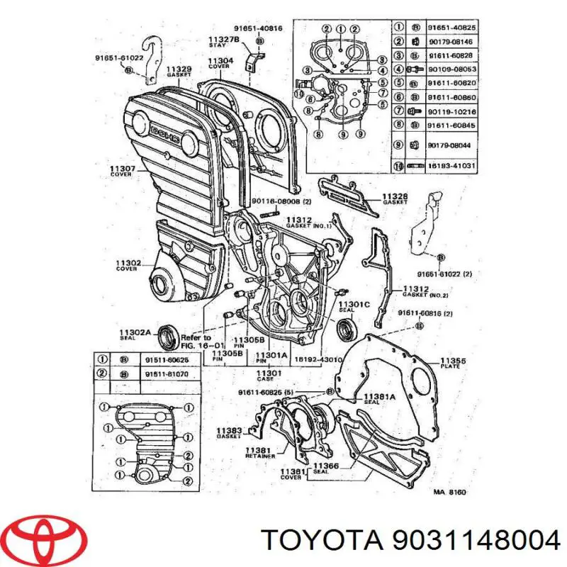 Сальник коленвала двигателя задний 9031148004 Toyota