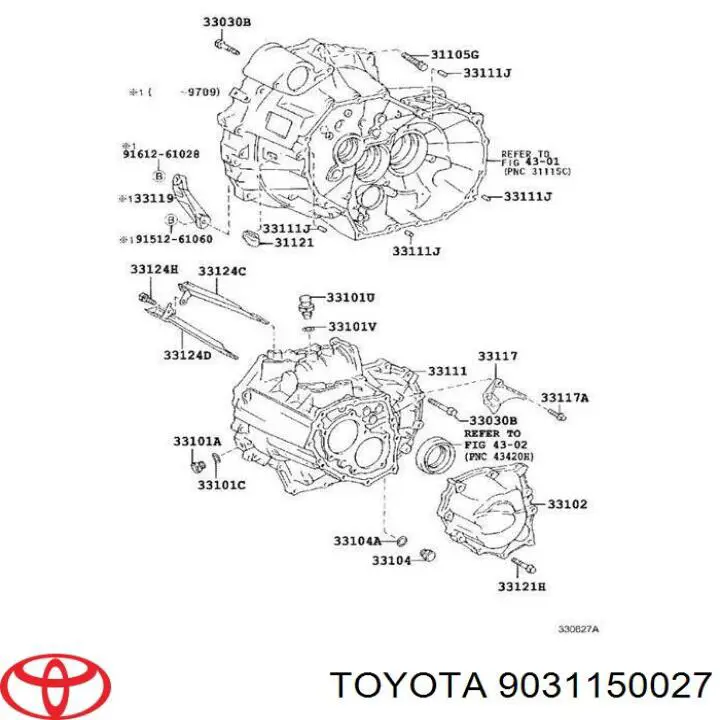 Sello De Aceite Transmision Automatica/Caja De Cambios(Eje Del Piñon) 9031150027 Toyota