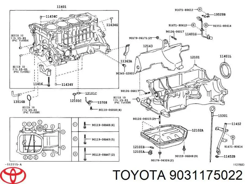 9031175016 Toyota сальник коленвала двигателя задний