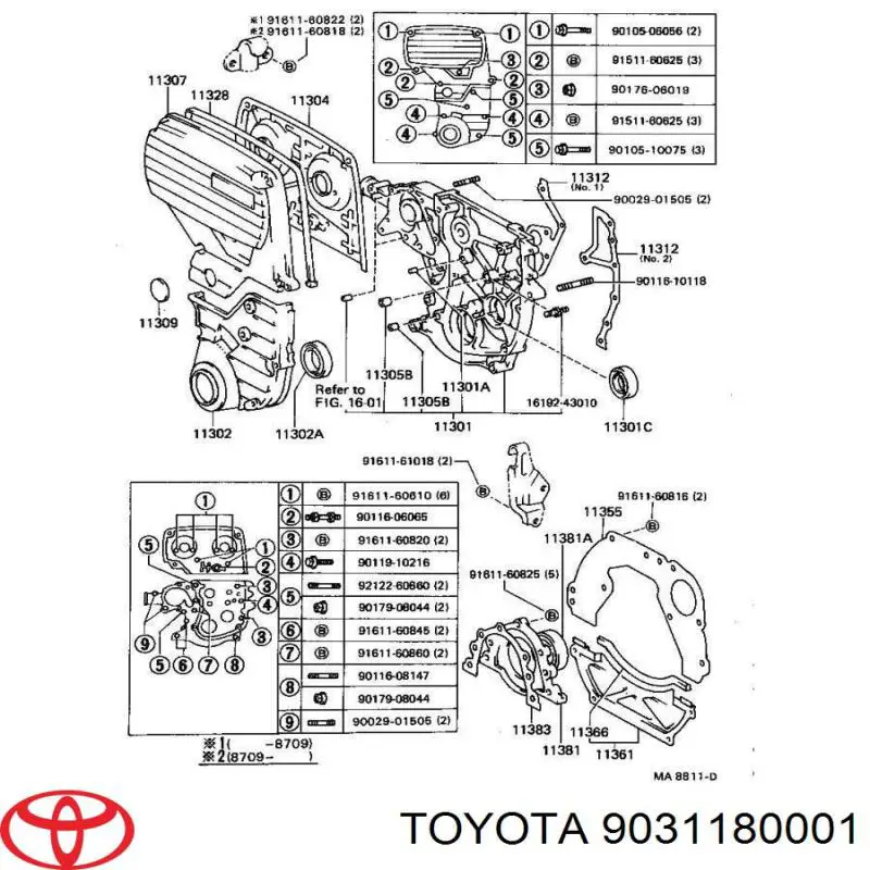 Сальник коленвала двигателя задний 9031180139 Toyota