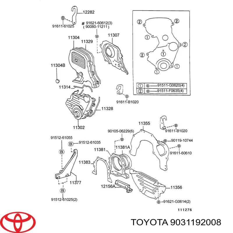 Сальник колінвала двигуна, задній 9031192008 Toyota