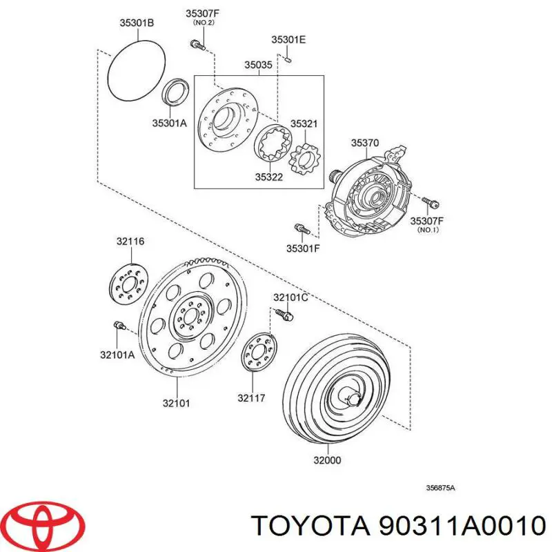 Bucim de bomba de óleo da Caixa Automática de Mudança para Toyota Venza (AGV1, GGV1)