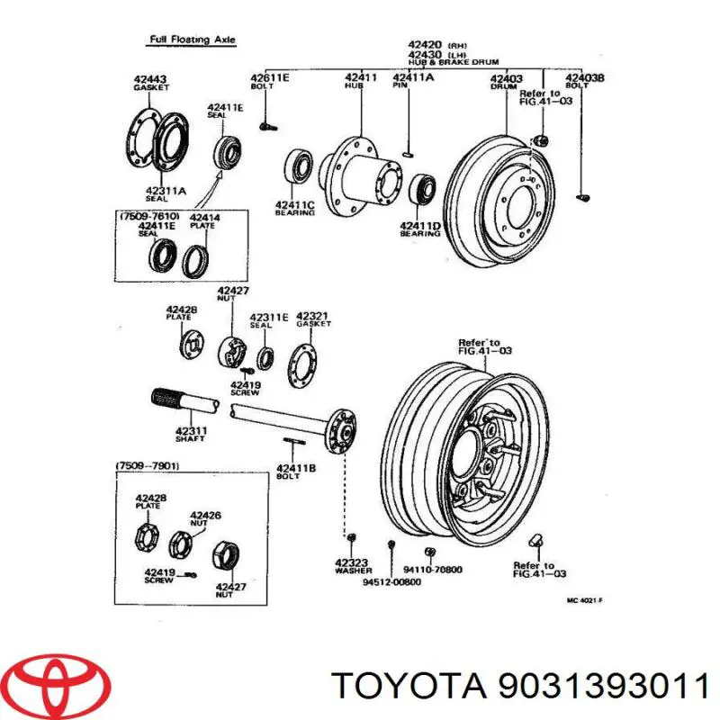 9031393011 Toyota 