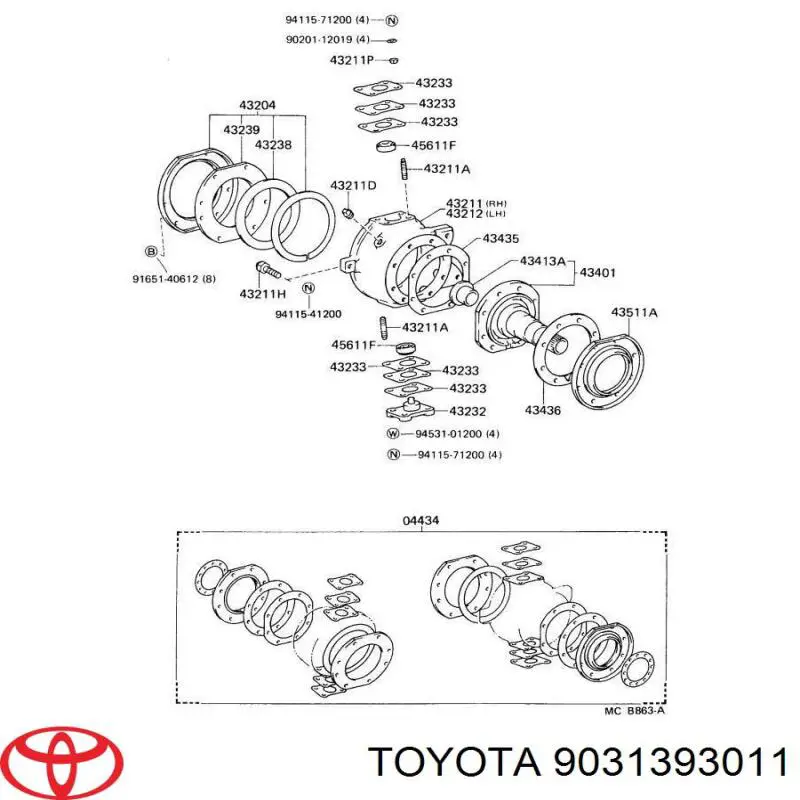  Toyota 9031393011 цена, от 50.68 USD