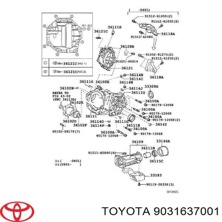 Сальник раздаточной коробки передний выходной 9031637001 Toyota