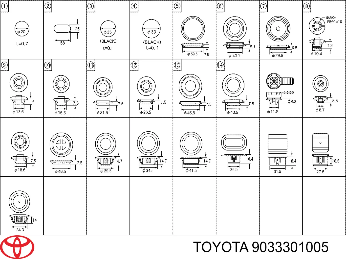 9033301005 Toyota 