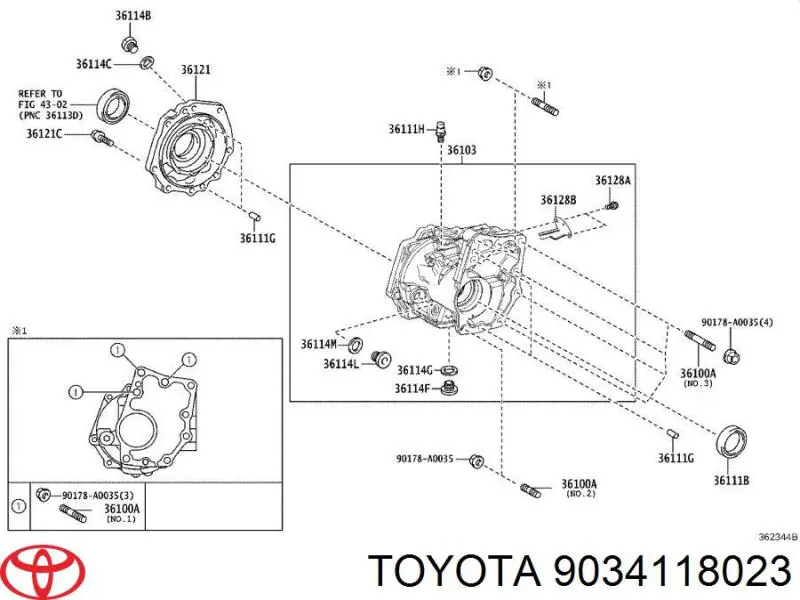 Пробка заливна заднього (переднього) моста 9034118023 Toyota