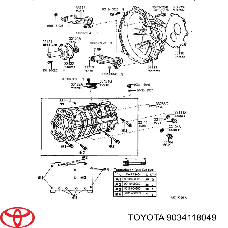 9034118049 Toyota 