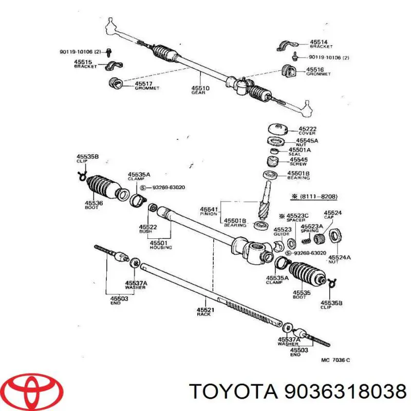 9036318038 Toyota 