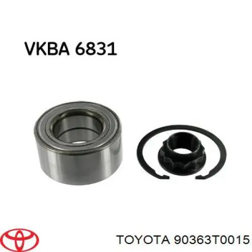 Комплект подшипника ступицы колеса Toyota 90363T0015 цена, от 19.26 USD
