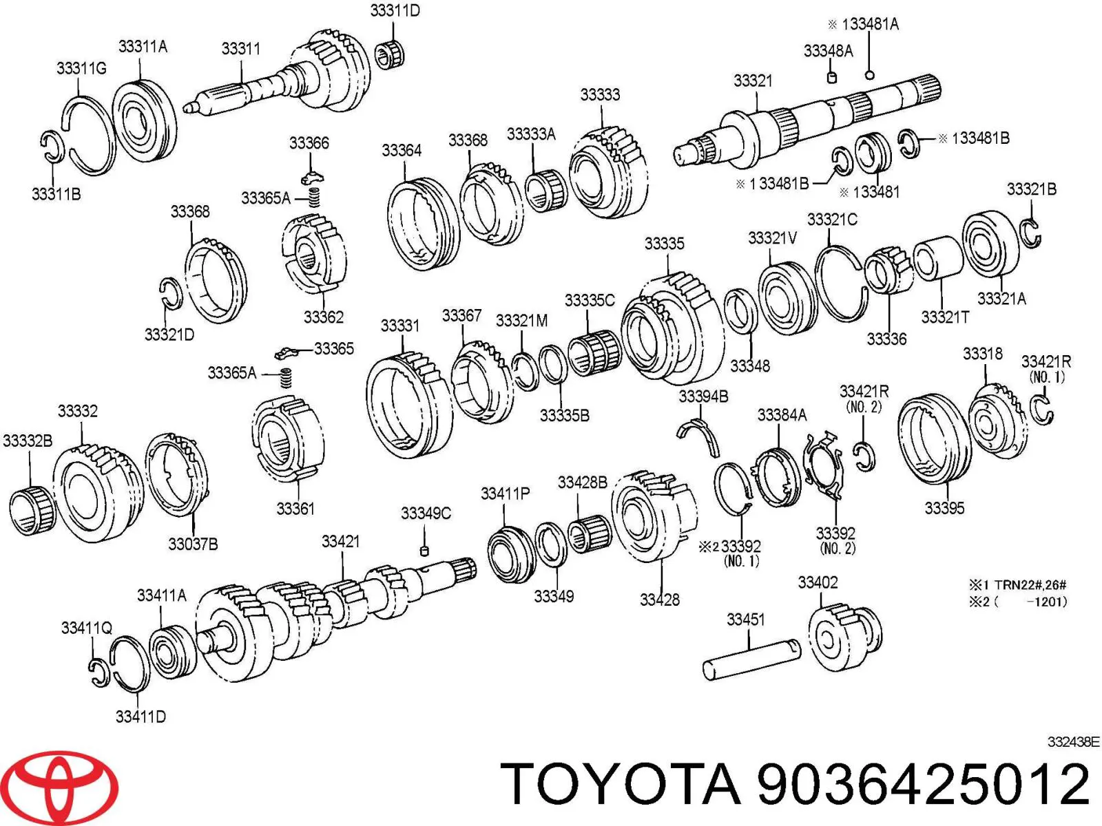 Подшипник первичного вала КПП Toyota 90364T0014 цена, от 12.96 USD