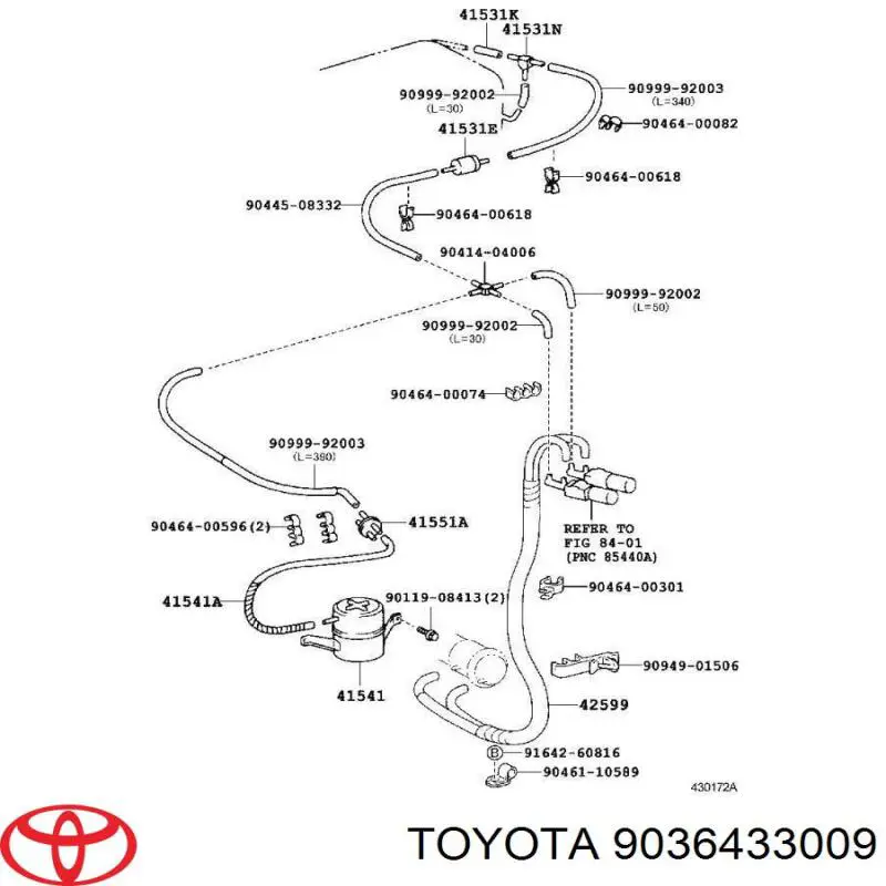 9036433009 Toyota rolamento de diferencial do eixo dianteiro