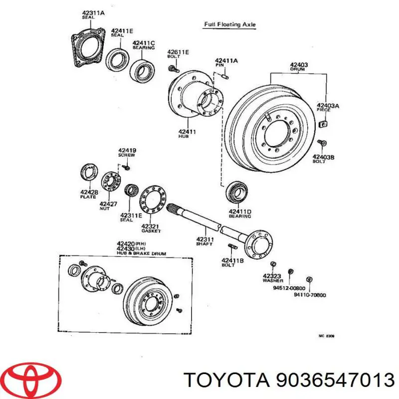  Подшипник задней ступицы Toyota Land Cruiser 