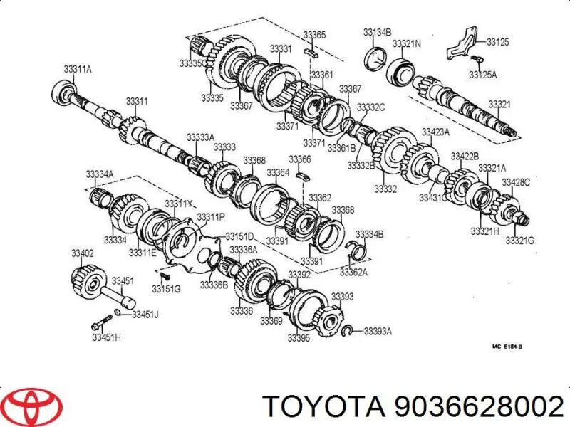 Rolamento da árvore primária da Caixa de Mudança para Toyota Solara 
