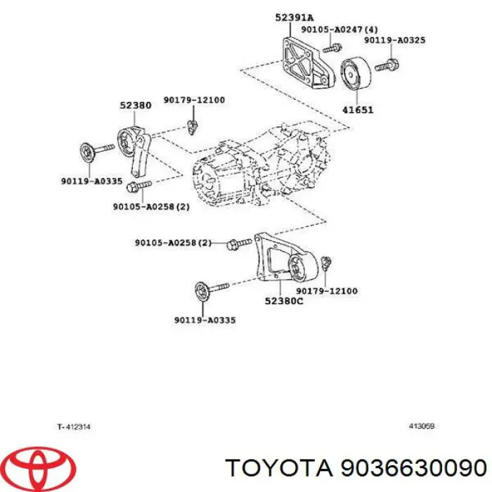 9036630090 Toyota rolamento interno da haste do eixo traseiro