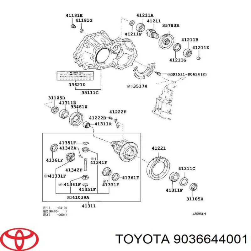 9036644001 Toyota 