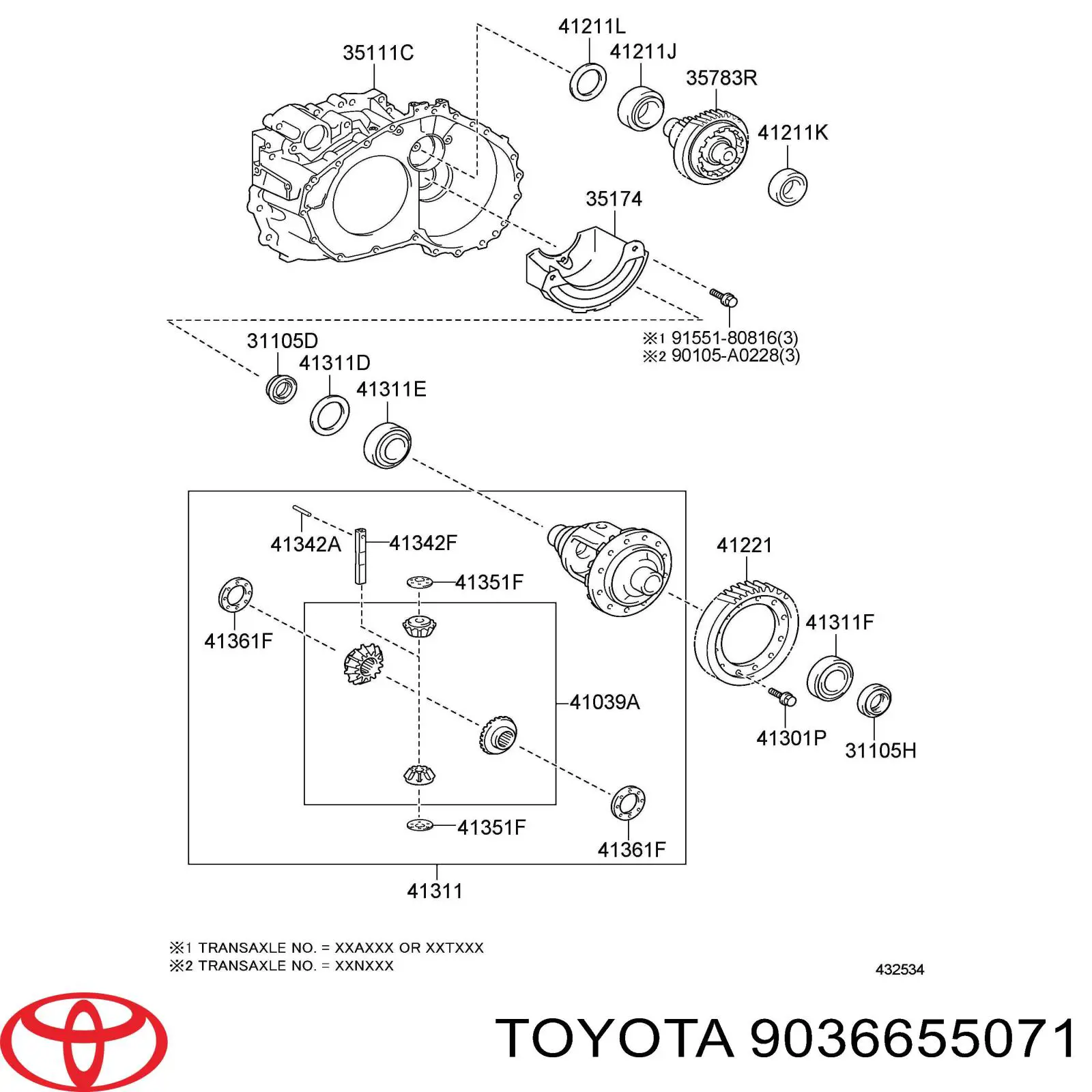 9036655071 Toyota 