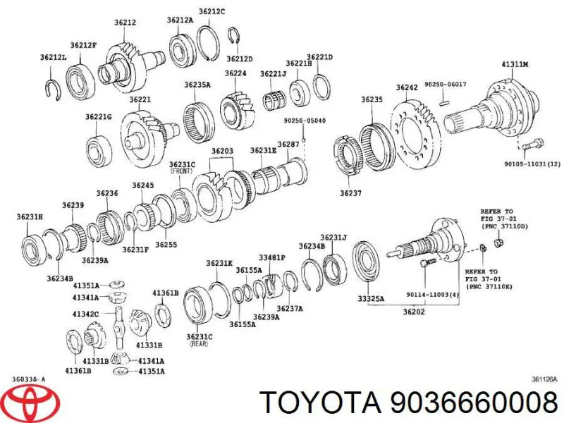 Сайлентблок раздаточной коробки на Toyota Land Cruiser 100 