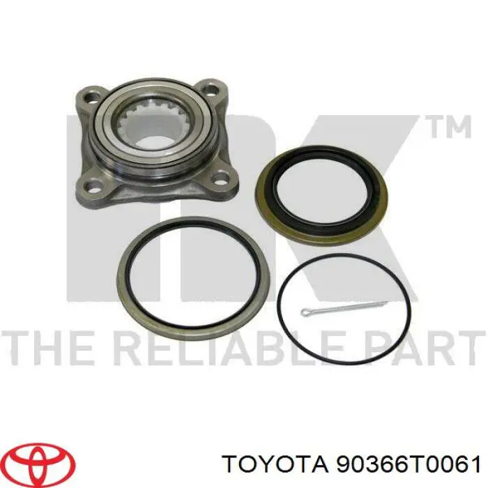 Комплект подшипника ступицы колеса Toyota 90366T0061 цена, от 74.53 USD