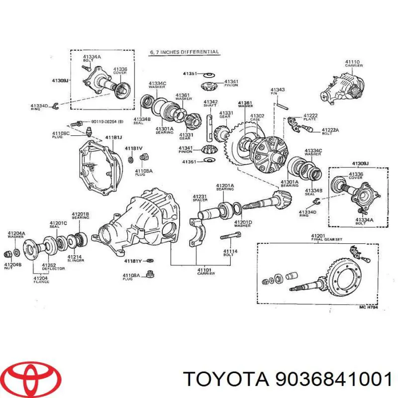 Rolamento de cubo traseiro para Toyota RAV4 (XA2)