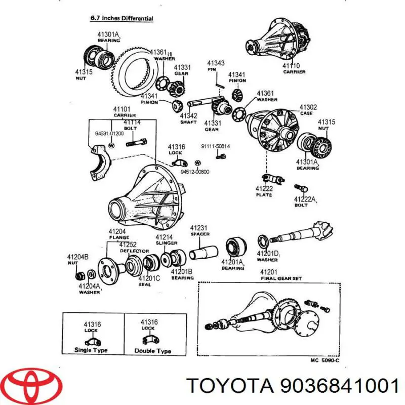  Rolamento de cubo traseiro Toyota RAV4 II SUV (XA2) (2000 - 2005) II
