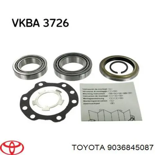 Купить 9036845087 Toyota Подшипник ступицы передней наружный