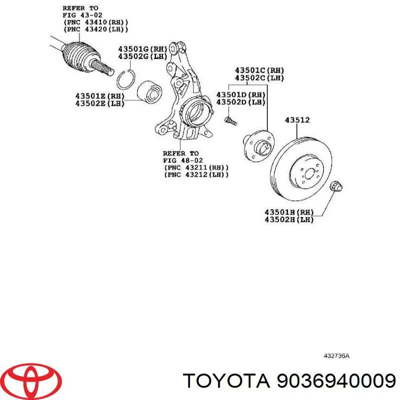 9036940009 Toyota 