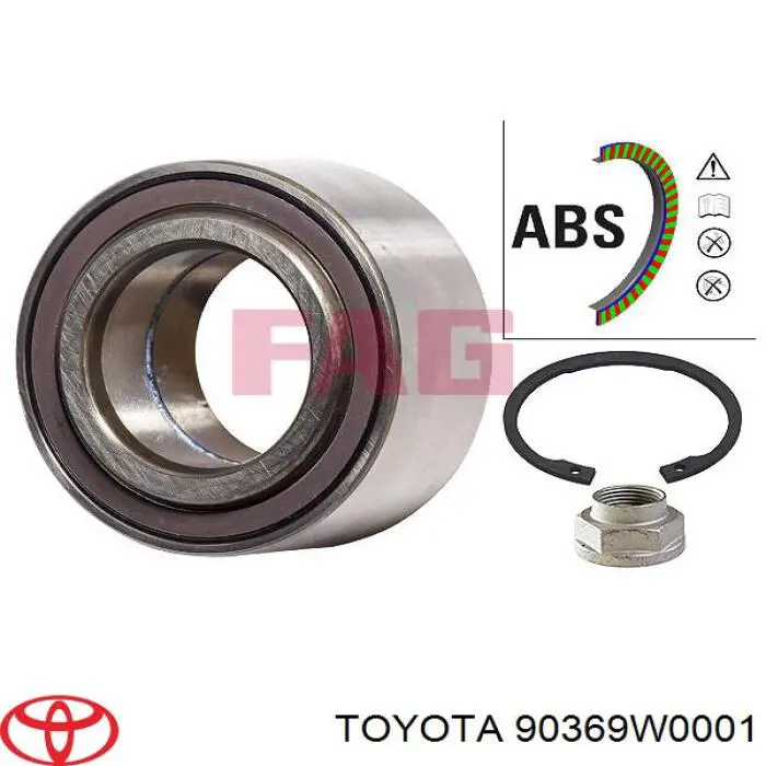 Подшипник ступицы 90369W0001 Toyota