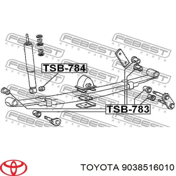 9038516010 Toyota bloco silencioso de amortecedor traseiro