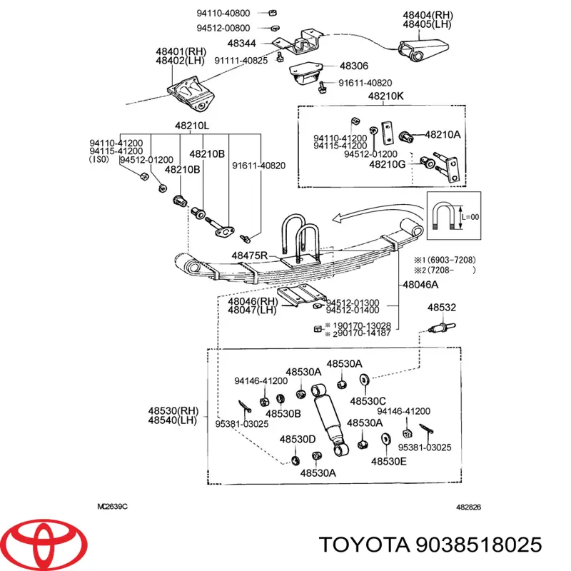 Сайлентблок серьги рессоры 9038518025 Toyota