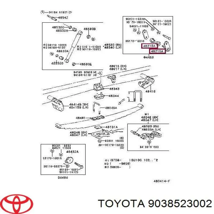 9038523002 Toyota Сайлентблок серьги рессоры