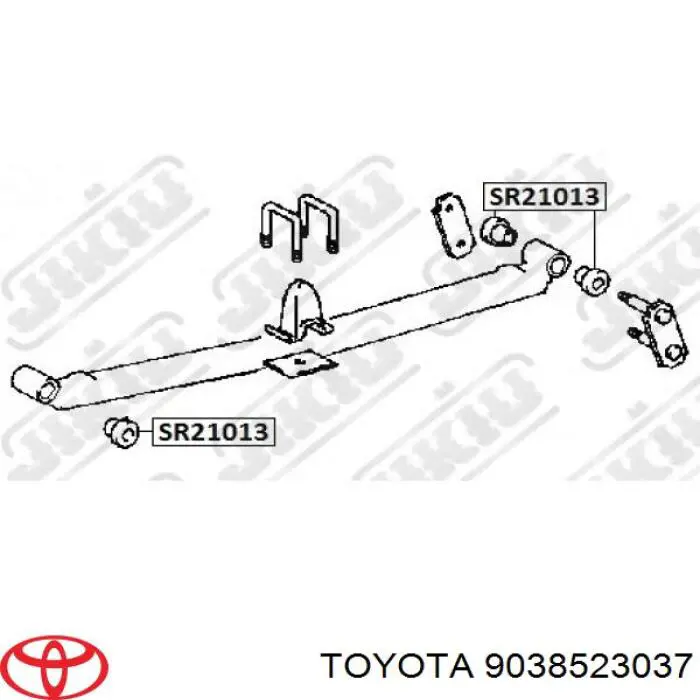 9038523037 Toyota Сайлентблок/втулка рессоры передней