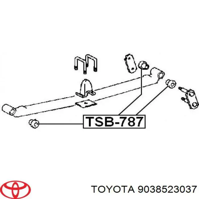 9038523037 Toyota сайлентблок (втулка рессоры передней)