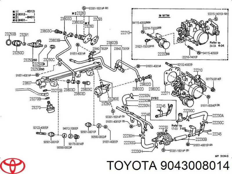  Toyota 9043008014 цена, от 0.65 USD