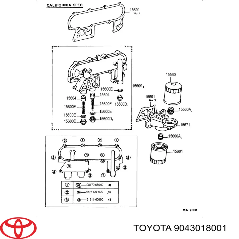  Toyota 9043018001 цена, от 1.34 USD