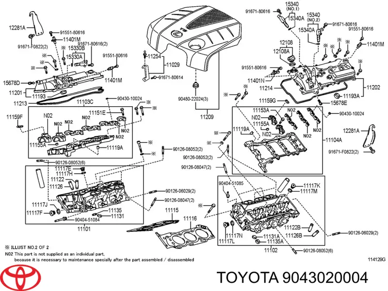 Junta, tapón roscado, colector de aceite 9043020004 Toyota