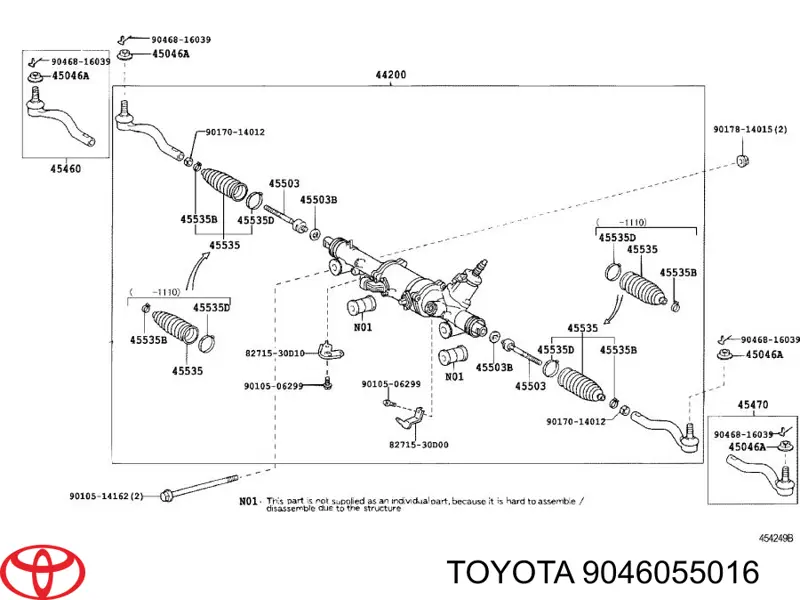 Хомут пыльника рулевой рейки Toyota 9046055016 цена, от 3.40 USD