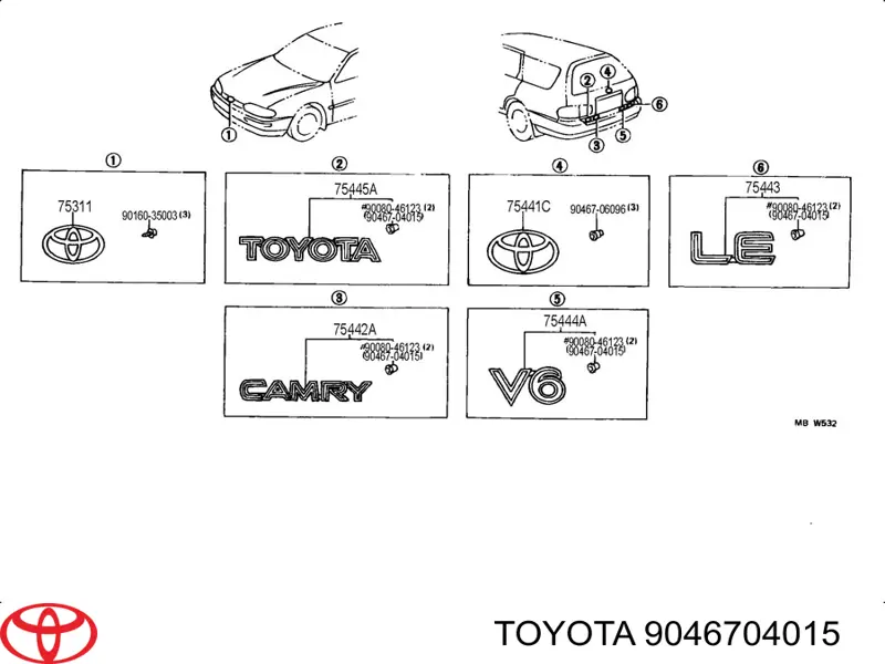 9046704015 Toyota 