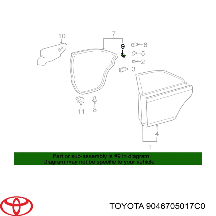  Toyota 9046705017C0 цена, от 1.44 USD