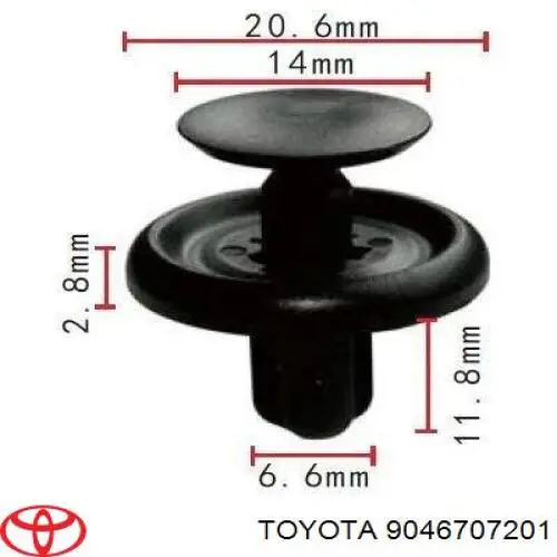 Пистон (клип) крепления бампера заднего на Toyota Camry V50