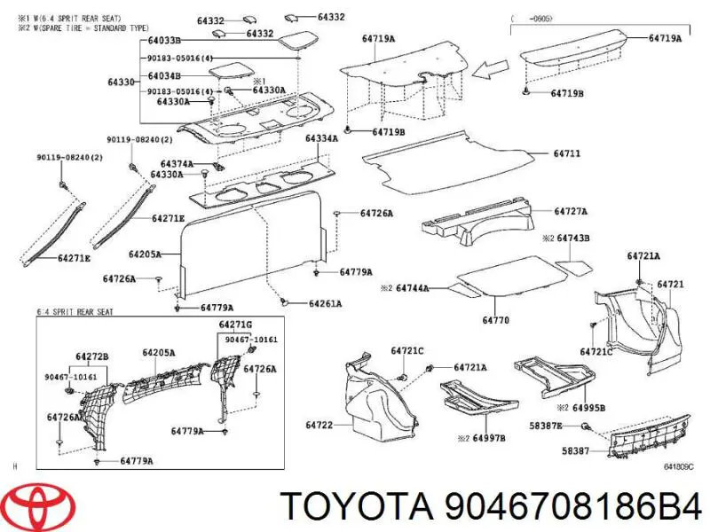 Купить 9046708186C3 Toyota Пистон крепления подкрылок