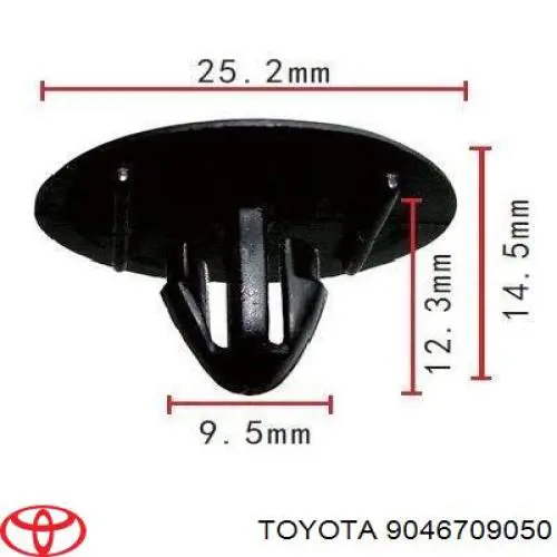 Пистон (клип) утеплителя капота на Toyota Avensis T25