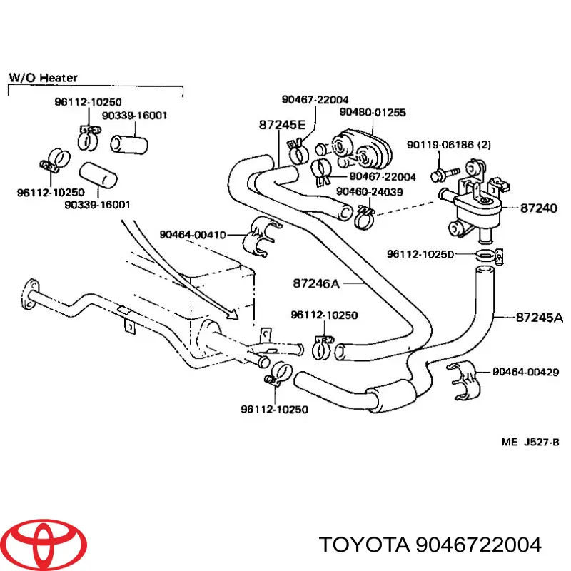 Хомут пружинный 9046721010 Toyota